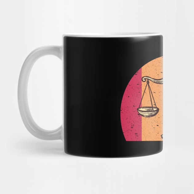 Scales Of Justice Lawyer Retro Gift Idea by ninarts